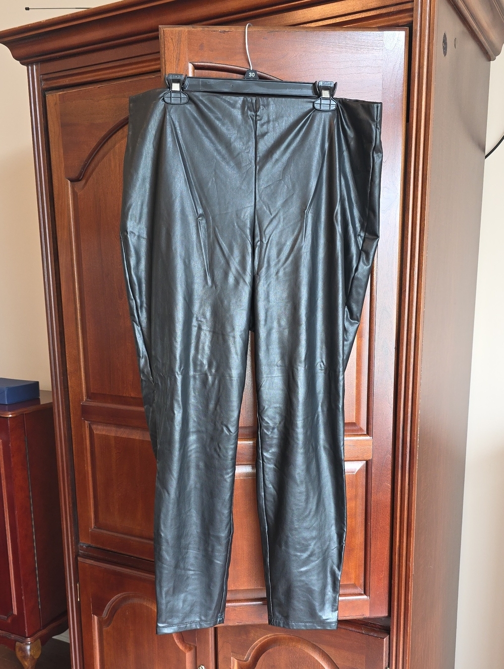 Express Black Faux Leather Leggings XL